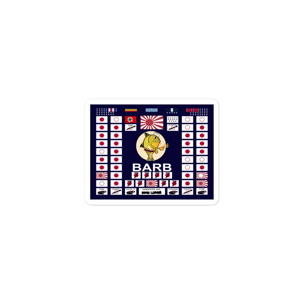 USS Barb SS-220 Battle Flag Sticker Decal Tactically Acquired 3″×3″  
