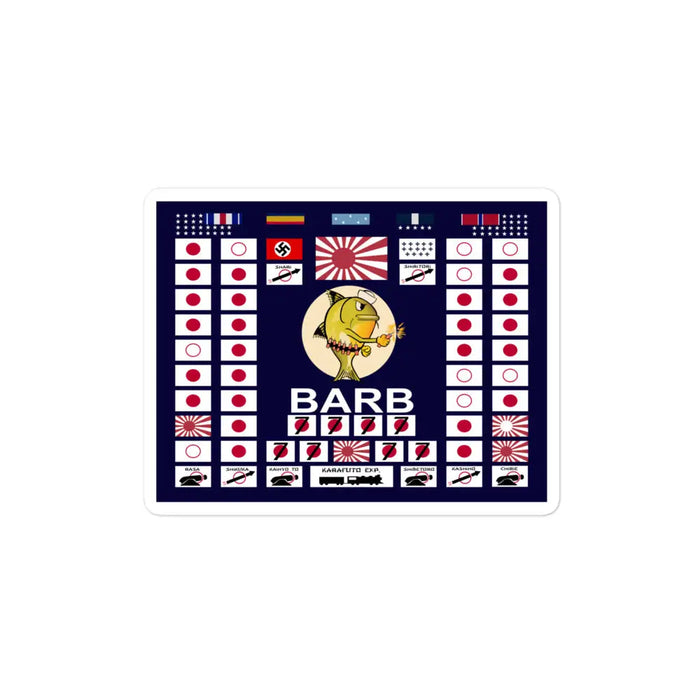 USS Barb SS-220 Battle Flag Sticker Decal Tactically Acquired 4″×4″  