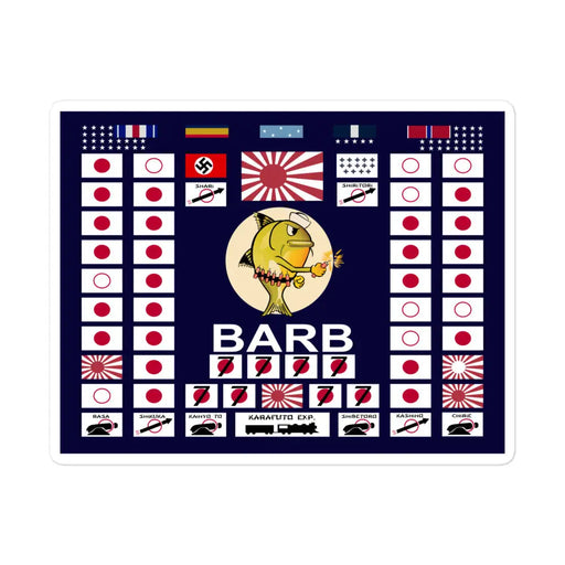 USS Barb SS-220 Battle Flag Sticker Decal Tactically Acquired 5.5″×5.5″  