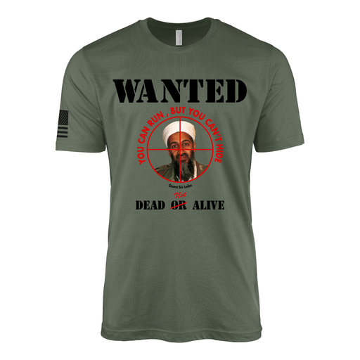 Vintage Osama bin Laden Dead or Alive T-Shirt Tactically Acquired Military Green Small