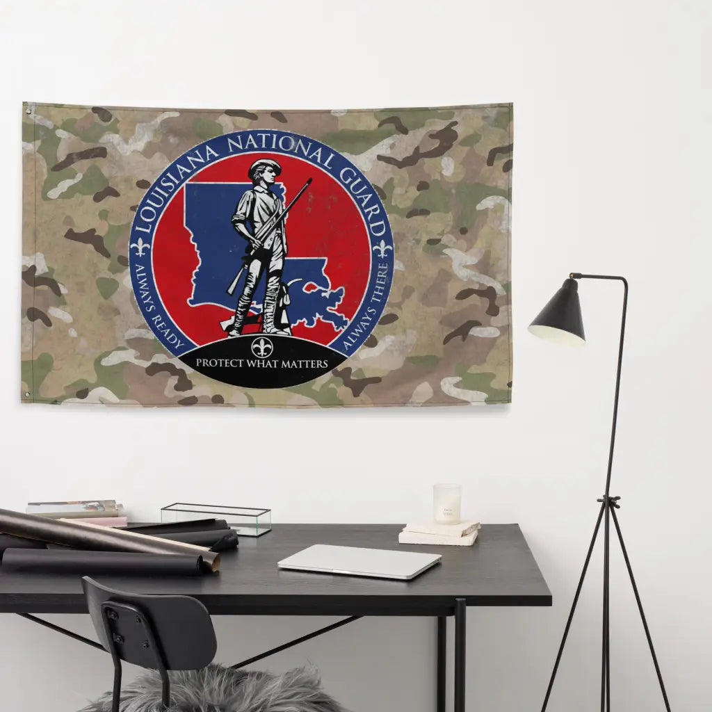Louisiana National Guard Indoor Wall Flag Tactically Acquired   