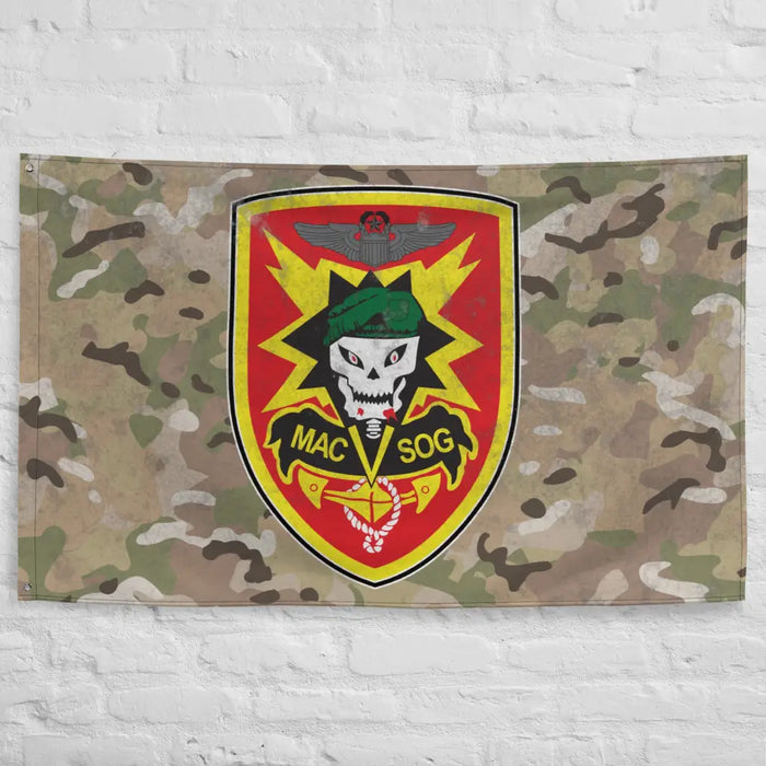 MACV-SOG Vietnam Indoor Wall Flag Tactically Acquired   