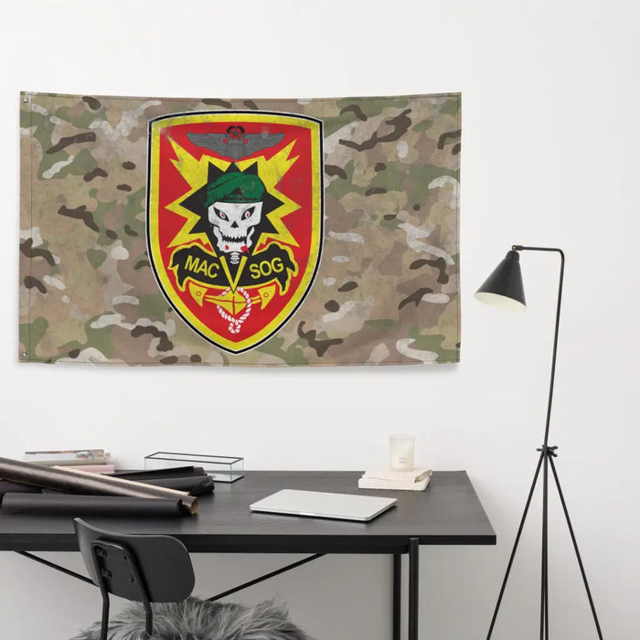 MACV-SOG Vietnam Indoor Wall Flag Tactically Acquired   