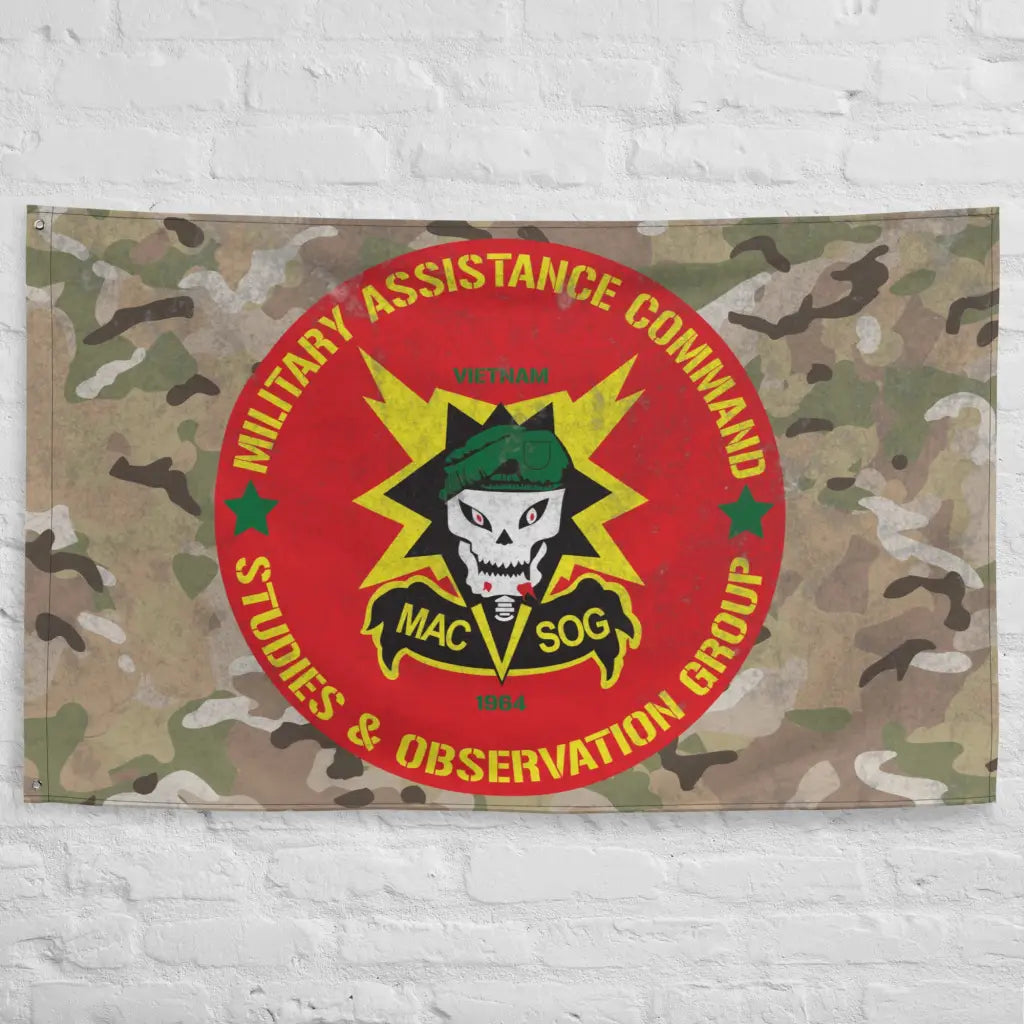 MACV-SOG Vietnam War Special Operations Indoor Wall Flag Tactically Acquired   