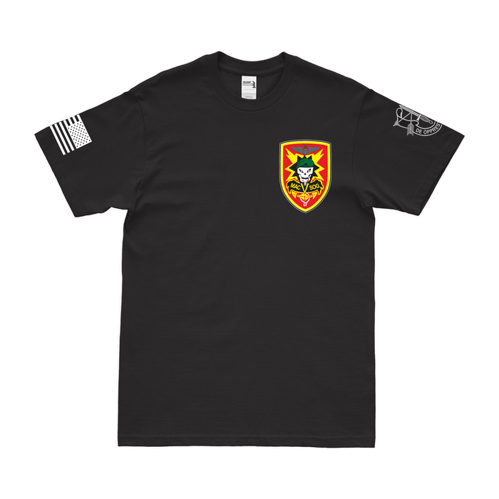 U.S. Army MACV-SOG Left Chest Emblem T-Shirt Tactically Acquired Black Small 