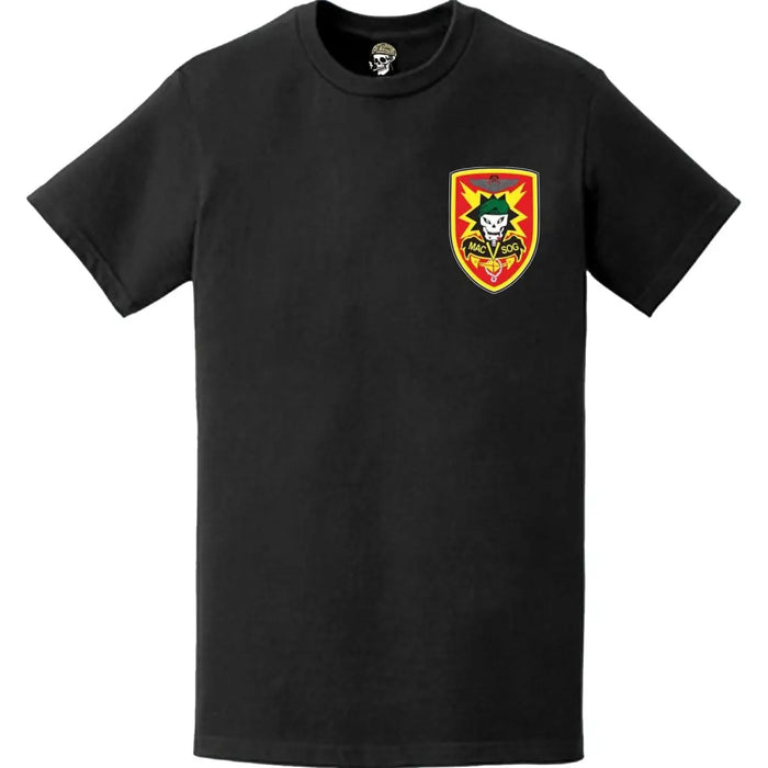 MACVSOG Vietnam War Logo Emblem Left Chest T-Shirt Tactically Acquired   