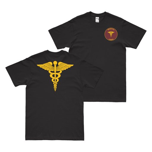 Double-Sided U.S. Army Medical Corps Emblem T-Shirt Tactically Acquired Black Small 