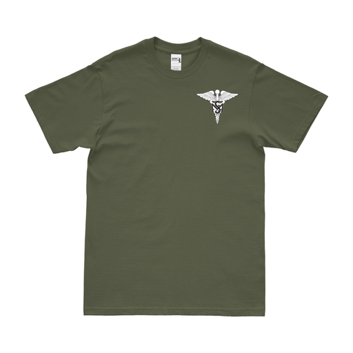 U.S. Army Medical Service Corps Left Chest Plaque T-Shirt Tactically Acquired Military Green Small 