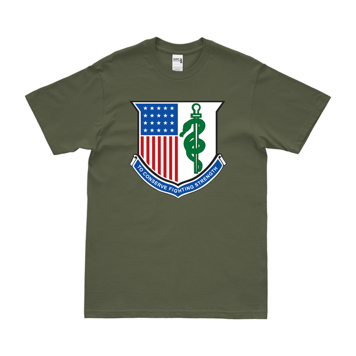 U.S. Army Medical Corps Branch Insignia T-Shirt Tactically Acquired Military Green Clean Small