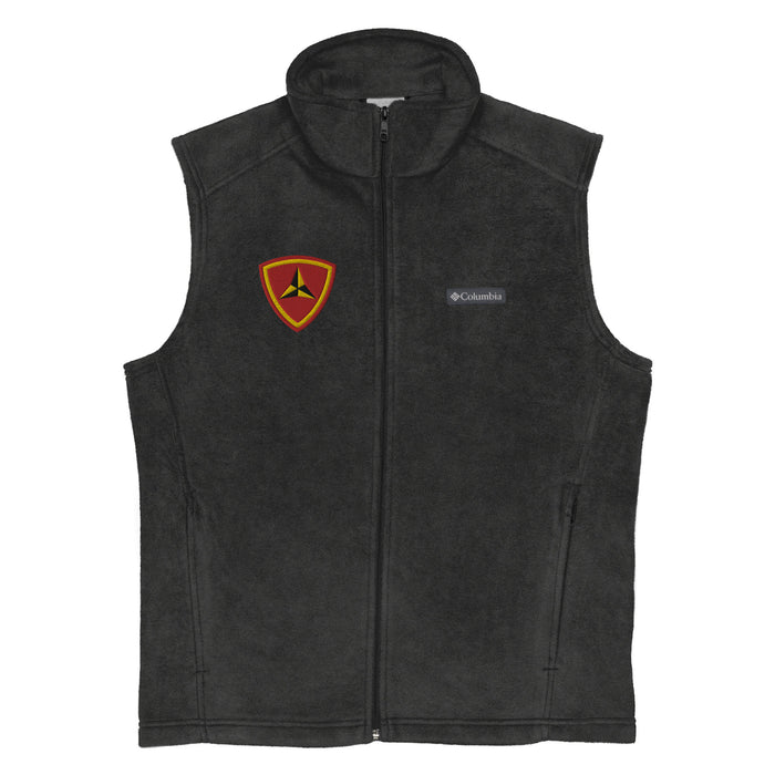 3rd Marine Division Men’s Embroidered Columbia® Fleece Vest Tactically Acquired Charcoal Heather S 