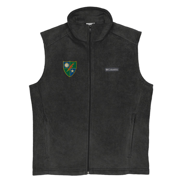 75th Ranger Regiment Embroidered Men’s Columbia® Fleece Vest Tactically Acquired Charcoal Heather S 