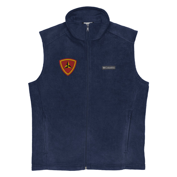 3rd Marine Division Men’s Embroidered Columbia® Fleece Vest Tactically Acquired Collegiate Navy S 
