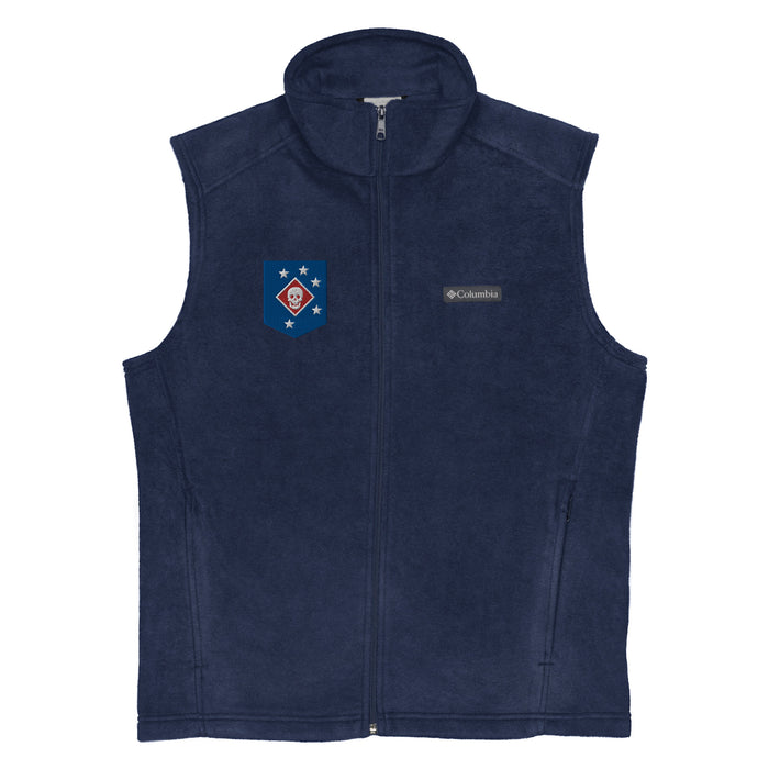 Marine Raiders Embroidered Men’s Columbia® Fleece Vest Tactically Acquired Collegiate Navy S 