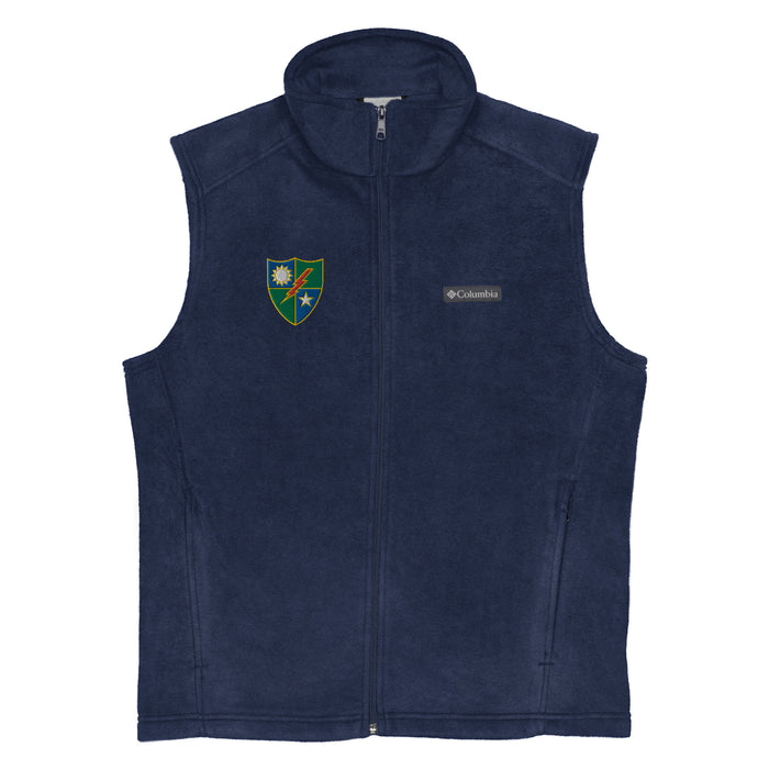 75th Ranger Regiment Embroidered Men’s Columbia® Fleece Vest Tactically Acquired Collegiate Navy S 