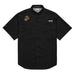 USMC EGA Embroidered Men's Columbia® Short Sleeve Shirt Tactically Acquired Black S 