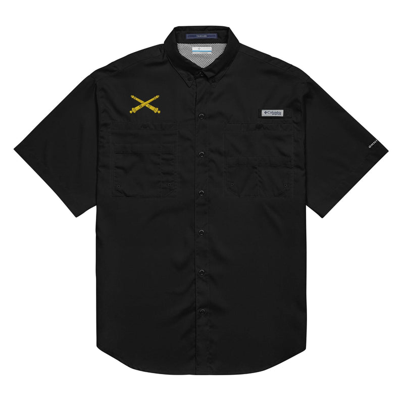 U.S. Army Field Artillery Cannons Embroidered Men’s Columbia Fishing Shirt