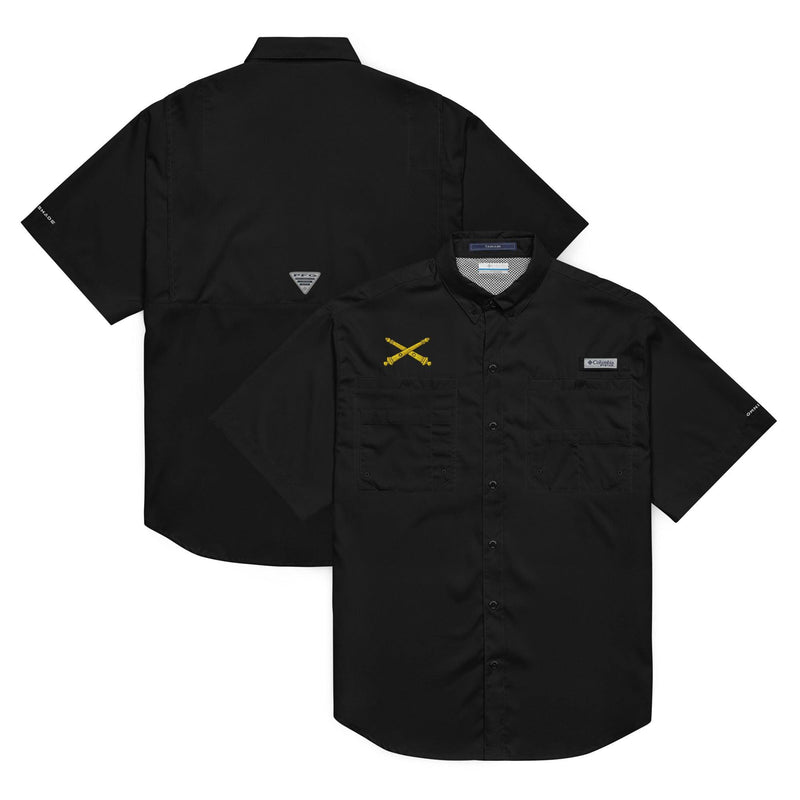 U.S. Army Field Artillery Cannons Embroidered Men’s Columbia Fishing Shirt