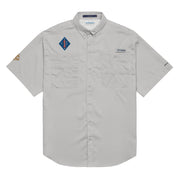 1st Marine Division Men’s Columbia® Short Sleeve Button Shirt Tactically Acquired Cool Grey S 