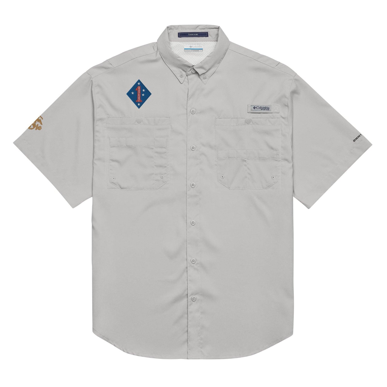 1st Marine Division Men’s Columbia® Short Sleeve Button Shirt Tactically Acquired   
