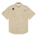 1st Marine Division Men’s Columbia® Short Sleeve Button Shirt Tactically Acquired Fossil S 