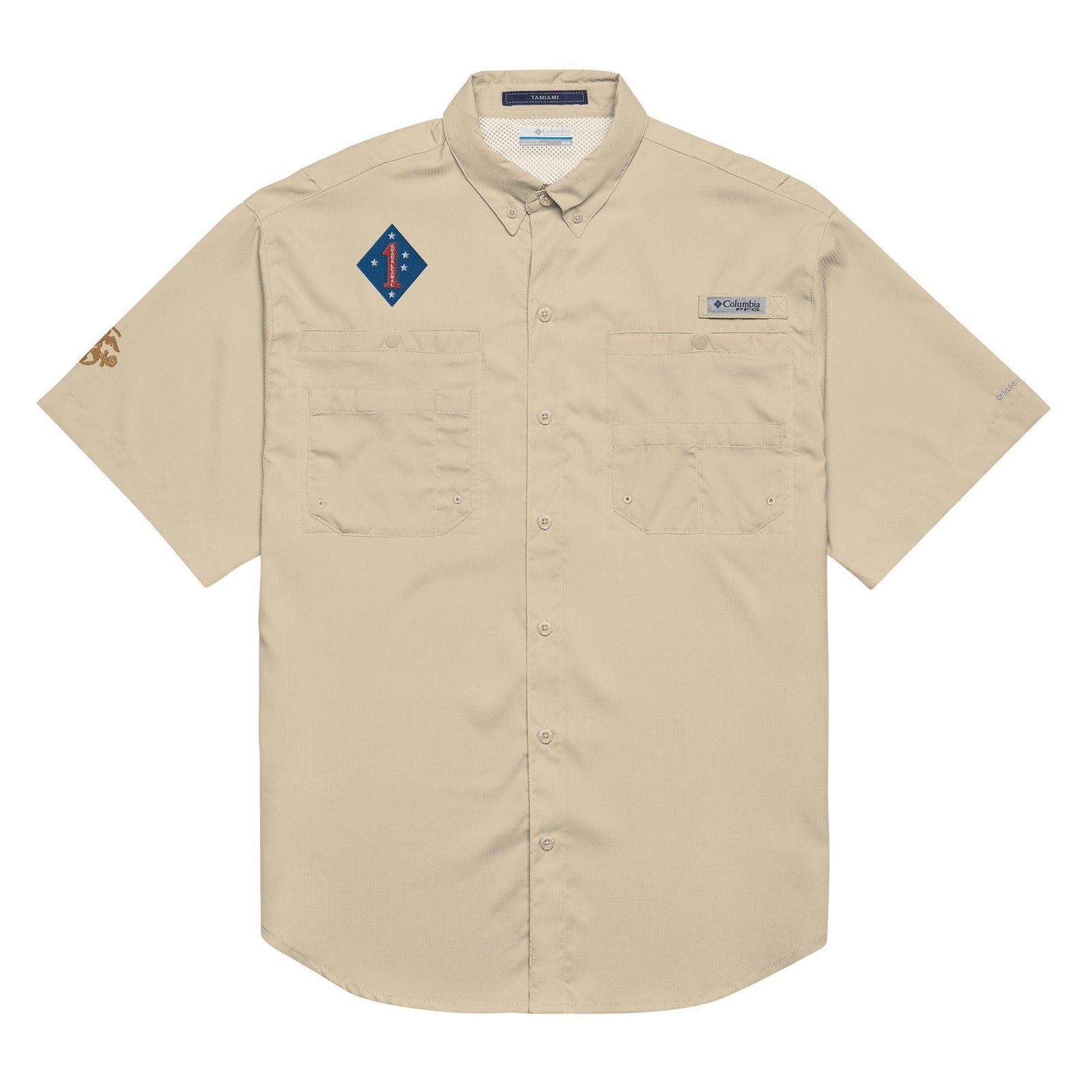 1st Marine Division Men’s Columbia® Short Sleeve Button Shirt Tactically Acquired   