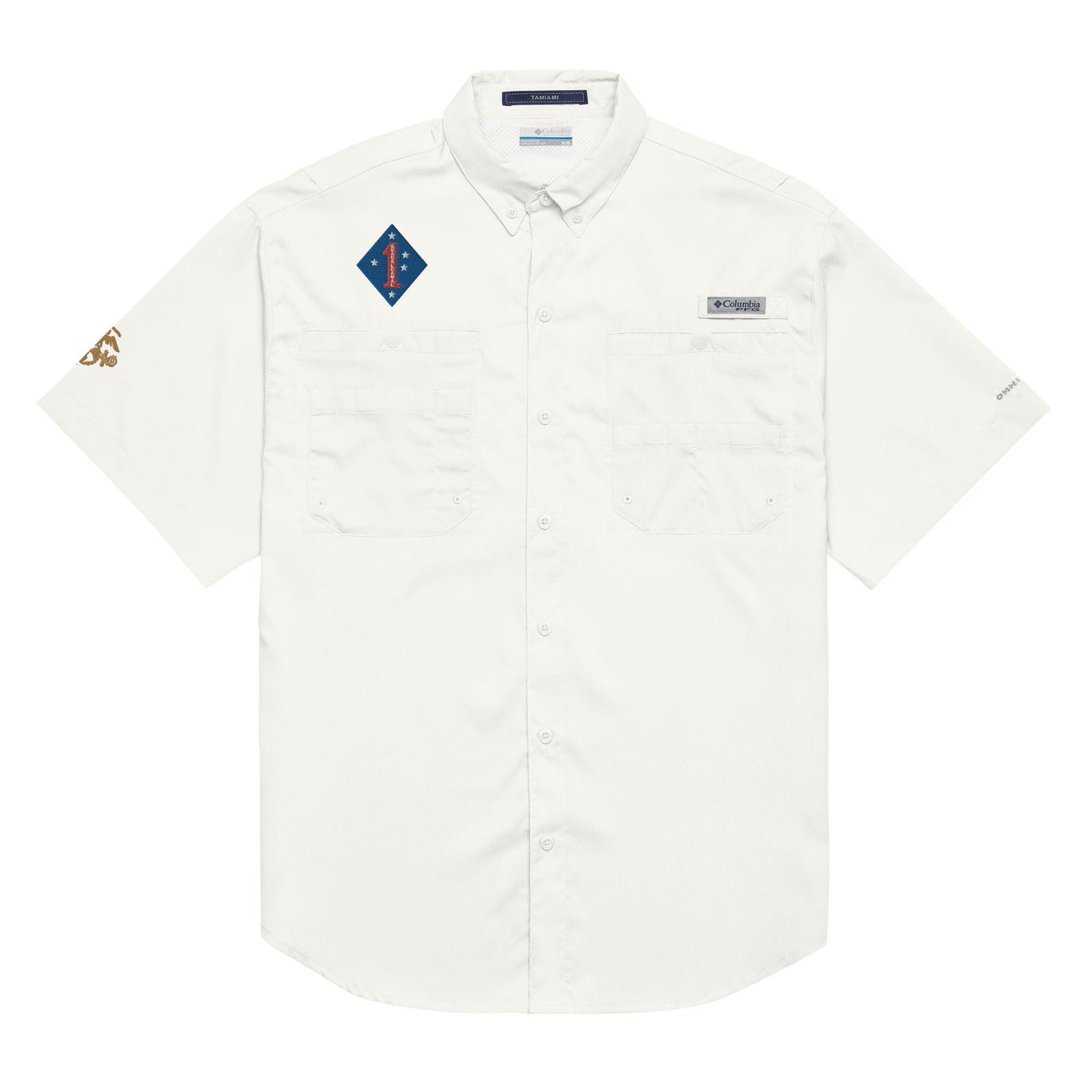 1st Marine Division Men’s Columbia® Short Sleeve Button Shirt Tactically Acquired   