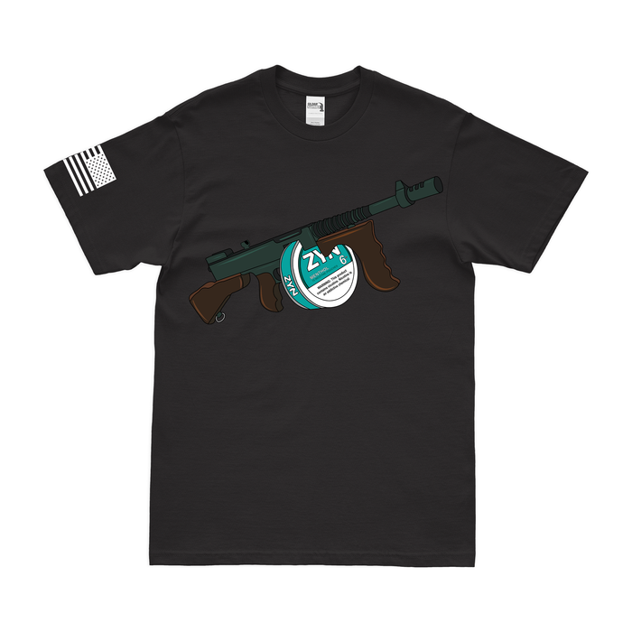 ZYN Tommy Gun T-Shirt Tactically Acquired Black Menthol 