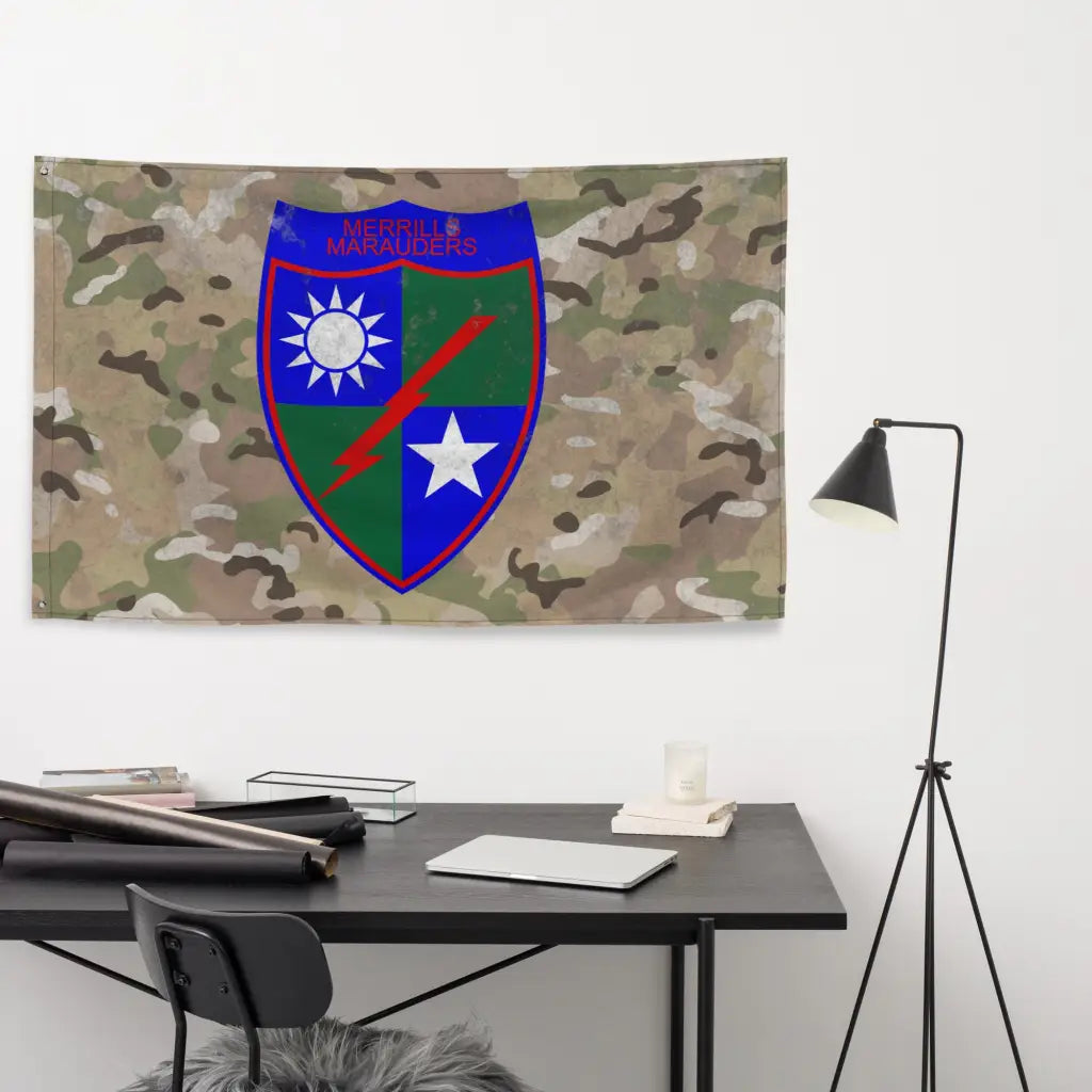Merrill's Marauders Commemorative WW2 Indoor Wall Flag Tactically Acquired   