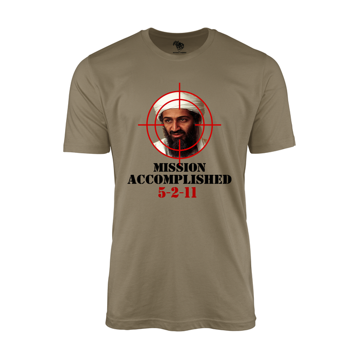 Mission Accomplished Neptune Spear 05/2/11 T-Shirt Tactically Acquired Coyote Brown Small