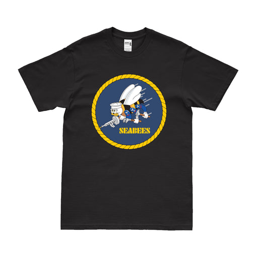 U.S. Navy Seabees 'Can Do' Logo Emblem T-Shirt Tactically Acquired Small Black 