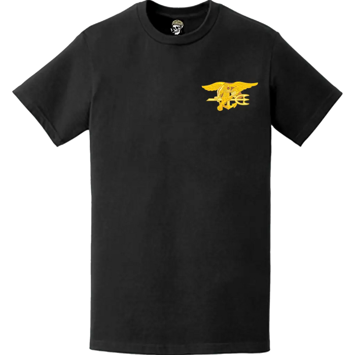 Navy SEAL Trident Logo Emblem Left Chest T-Shirt Tactically Acquired   