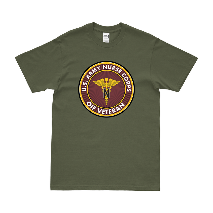 U.S. Army Nurse Corps OIF Veteran T-Shirt Tactically Acquired Military Green Clean Small