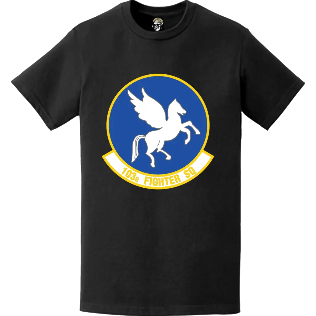 Official 103rd Fighter Squadron (103rd FS) 'Black Hogs' Logo Emblem T-Shirt Tactically Acquired   