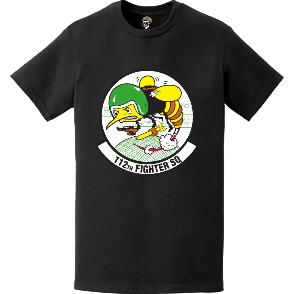 Official 112th Fighter Squadron (112th FS) 'Stingers' Logo Emblem T-Shirt Tactically Acquired   