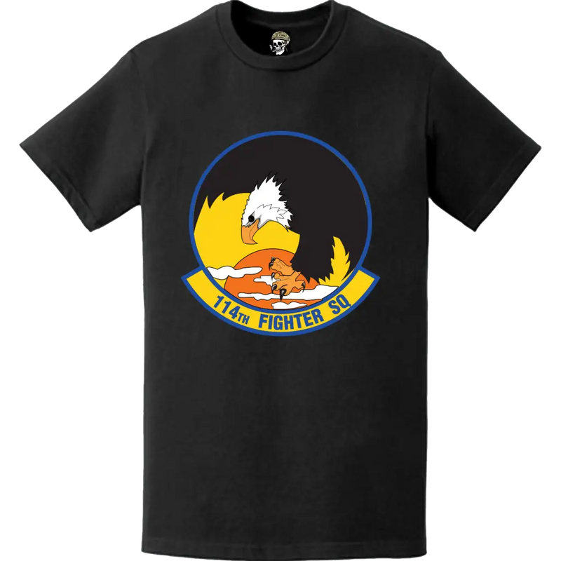 Official 114th Fighter Squadron (114th FS) 'Eager Beavers' Logo Emblem T-Shirt