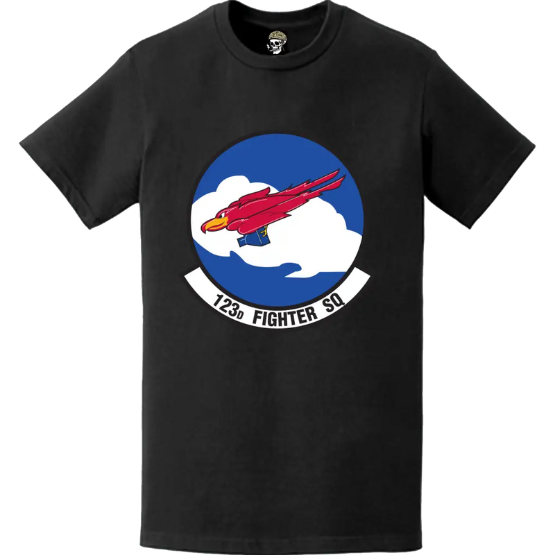 Official 123rd Fighter Squadron (123rd FS) 'Redhawks' Logo Emblem T-Shirt