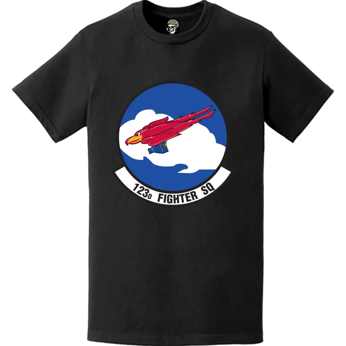 Official 123rd Fighter Squadron (123rd FS) 'Redhawks' Logo Emblem T-Shirt Tactically Acquired   