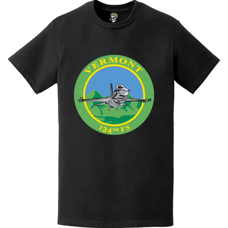 Official 134th Fighter Squadron (134th FS) 'Green Mountain Boys' Logo Emblem T-Shirt