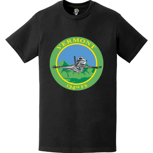 Official 134th Fighter Squadron (134th FS) 'Green Mountain Boys' Logo Emblem T-Shirt Tactically Acquired   