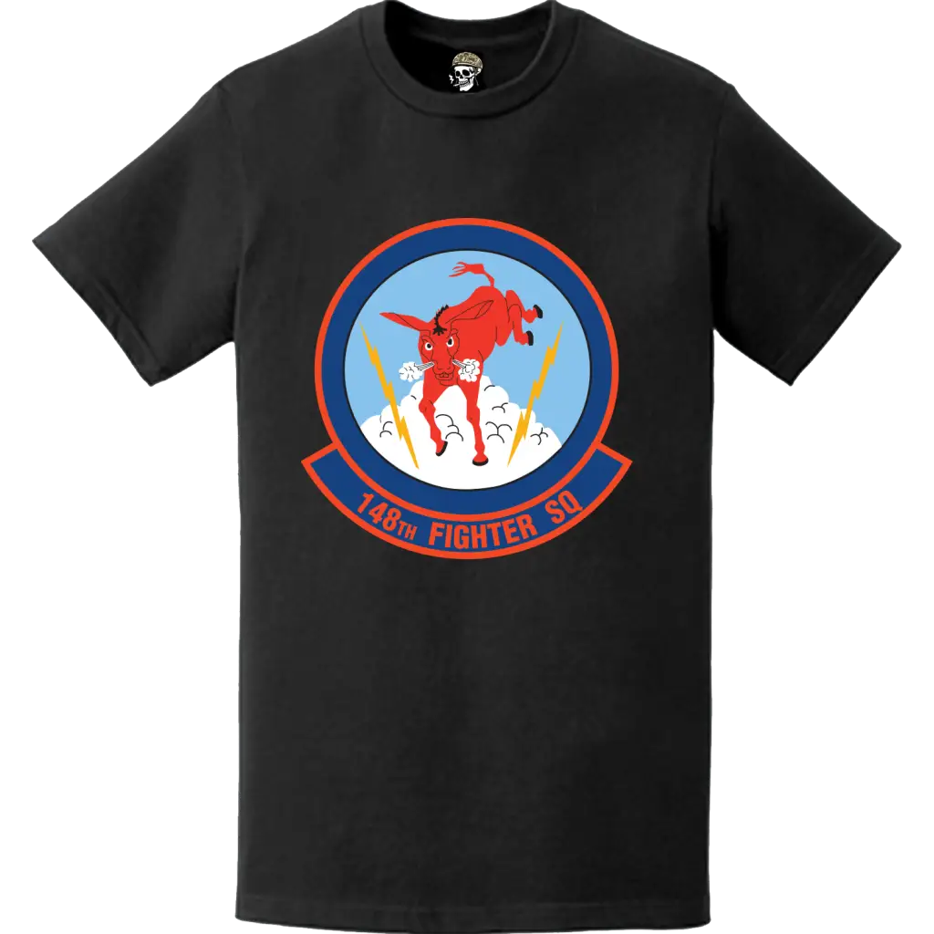 Official 148th Fighter Squadron (148th FS) 'Kickin' Ass' Logo Emblem T-Shirt Tactically Acquired   