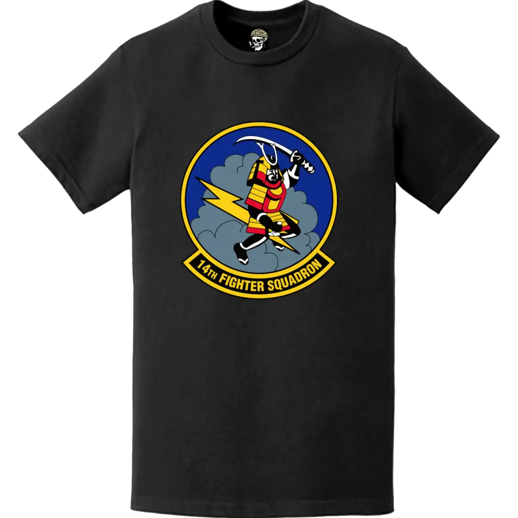 Official 14th Fighter Squadron (14th FS) 'Fighting Samurai' Logo Emblem T-Shirt Tactically Acquired   