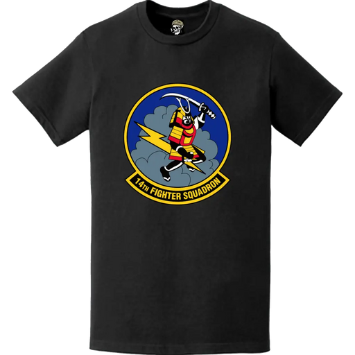 Official 14th Fighter Squadron (14th FS) 'Fighting Samurai' Logo Emblem T-Shirt Tactically Acquired   