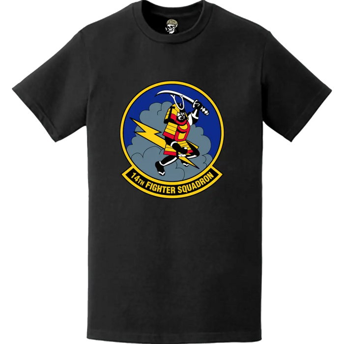 Official 14th Fighter Squadron (14th FS) 'Fighting Samurai' Logo Emblem T-Shirt Tactically Acquired   