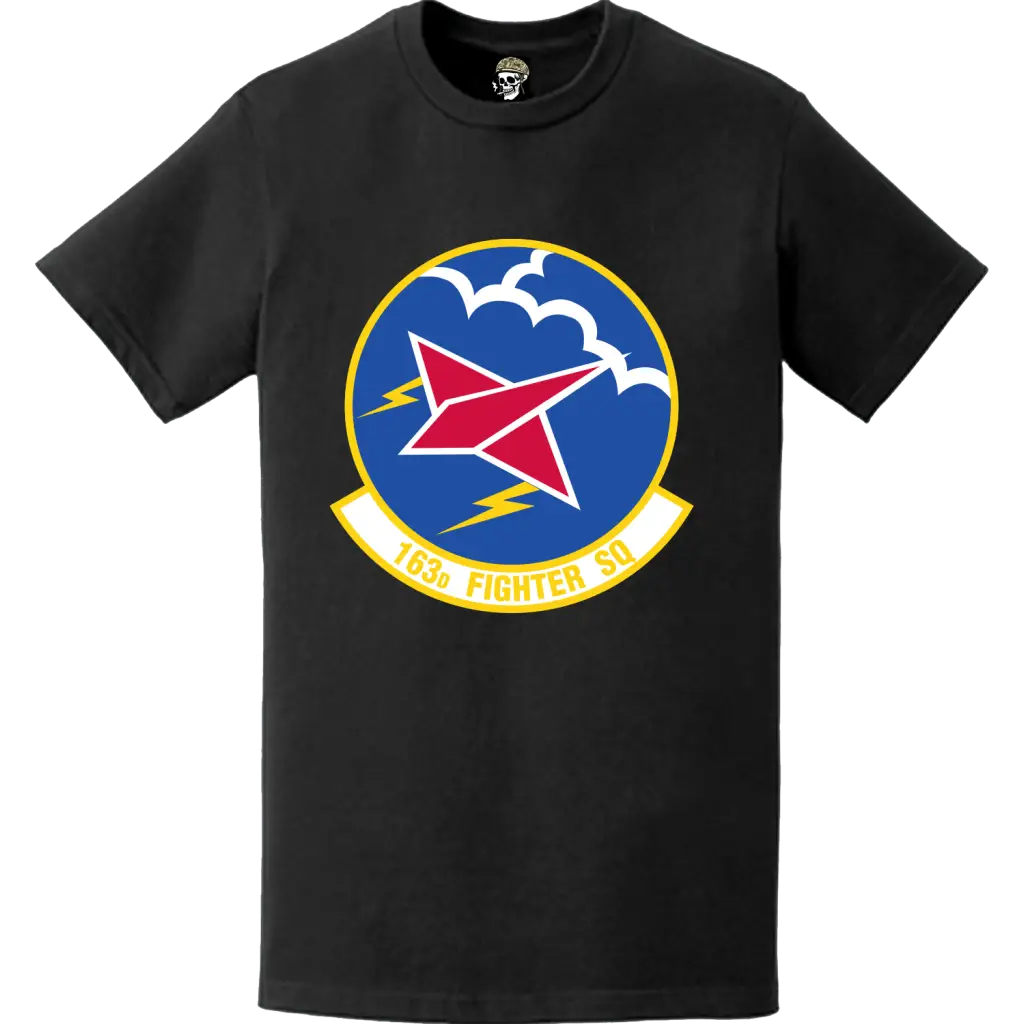Official 163rd Fighter Squadron (163rd FS) 'Blacksnakes' Logo Emblem T-Shirt Tactically Acquired   