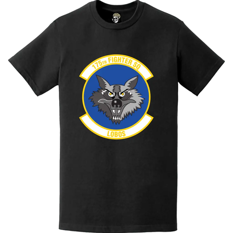 Official 175th Fighter Squadron (175th FS) 'Lobos' Logo Emblem T-Shirt