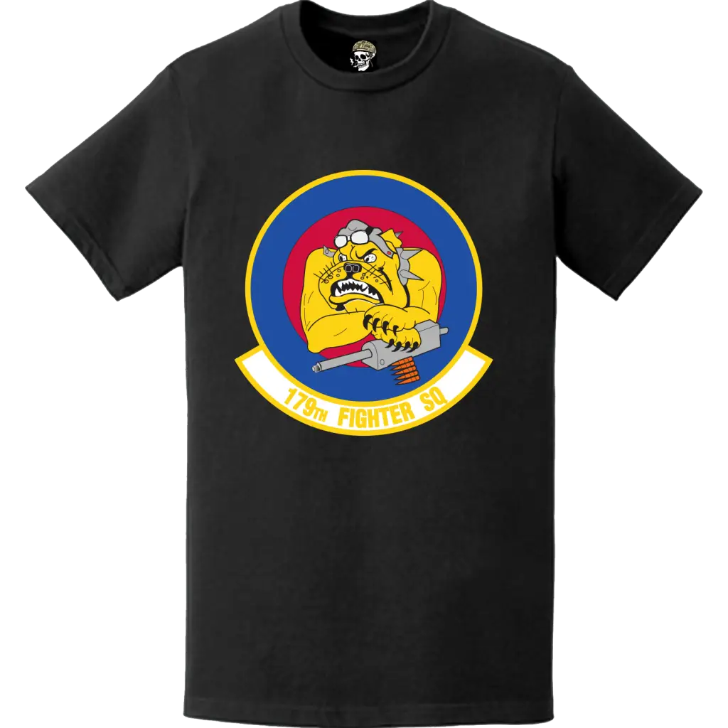 Official 179th Fighter Squadron (179th FS) 'Bulldogs' Logo Emblem T-Shirt Tactically Acquired   