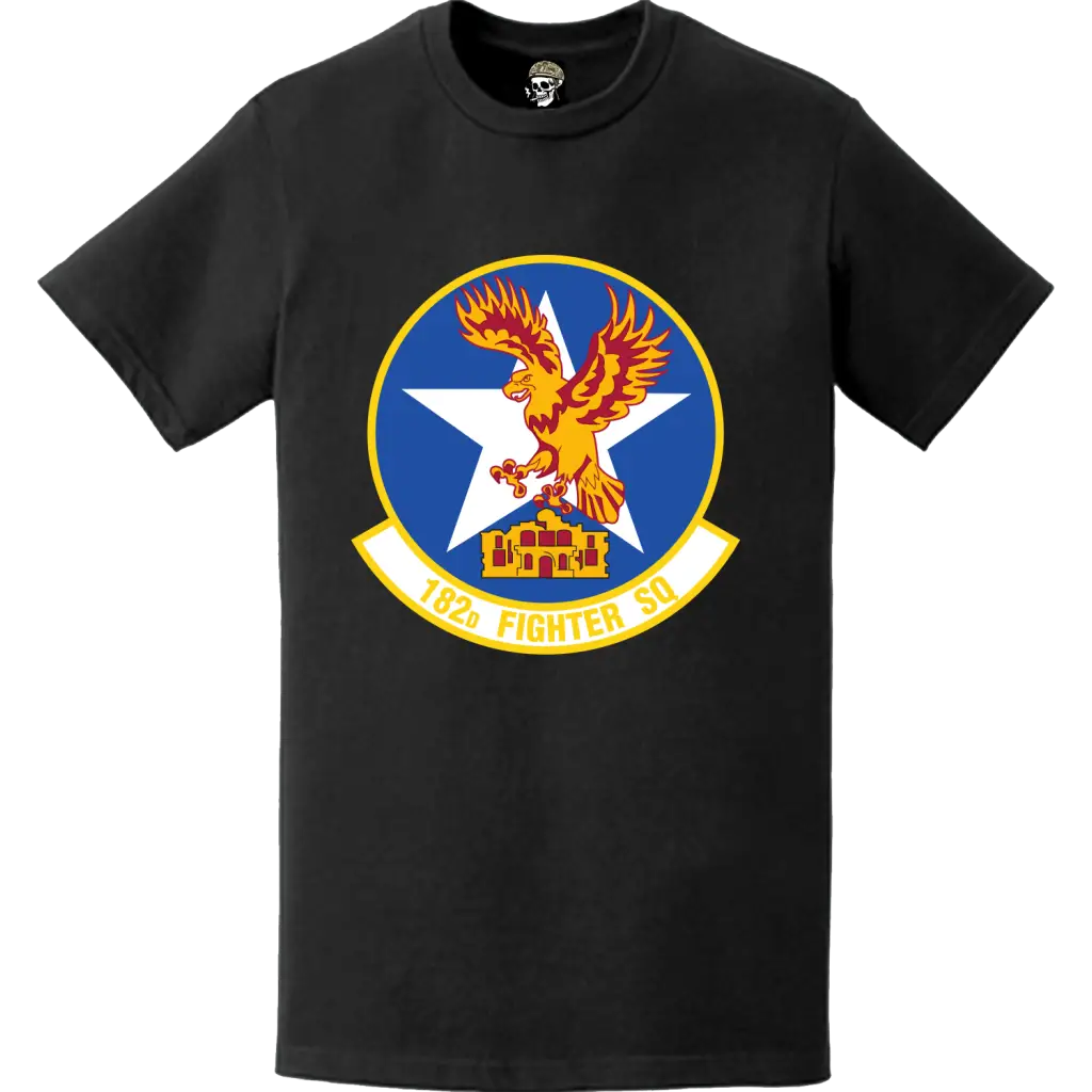 Official 182nd Fighter Squadron (182nd FS) 'Lonestar Gunfighters' Logo Emblem T-Shirt Tactically Acquired   
