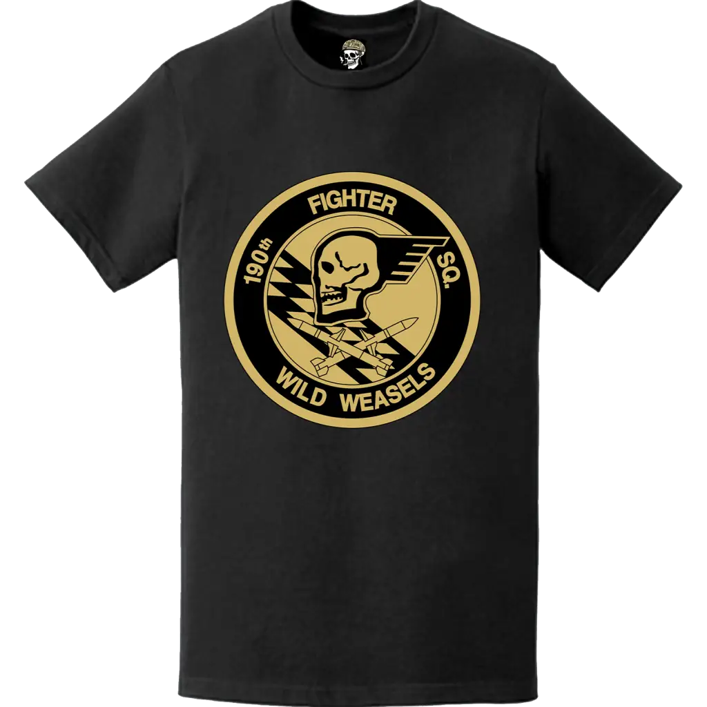 Official 190th Fighter Squadron (190th FS) 'Skullbangers' Logo Emblem T-Shirt Tactically Acquired   