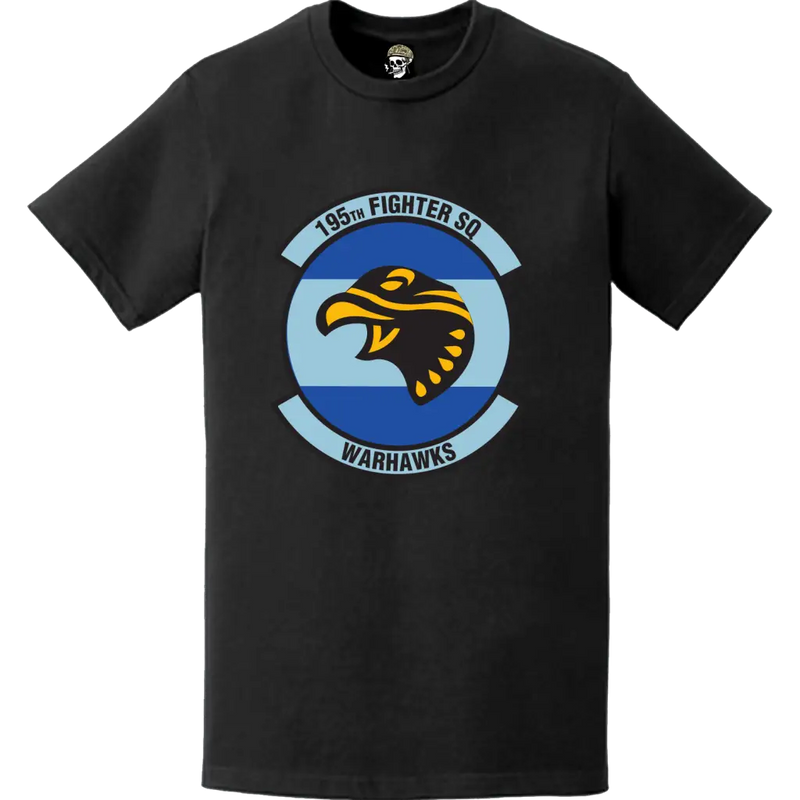 Official 195th Fighter Squadron (195th FS) 'Warhawks' Logo Emblem T-Shirt