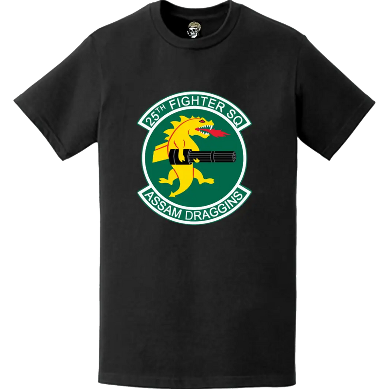 Official 25th Fighter Squadron (25th FS) 'Assam Draggins' Logo Emblem T-Shirt